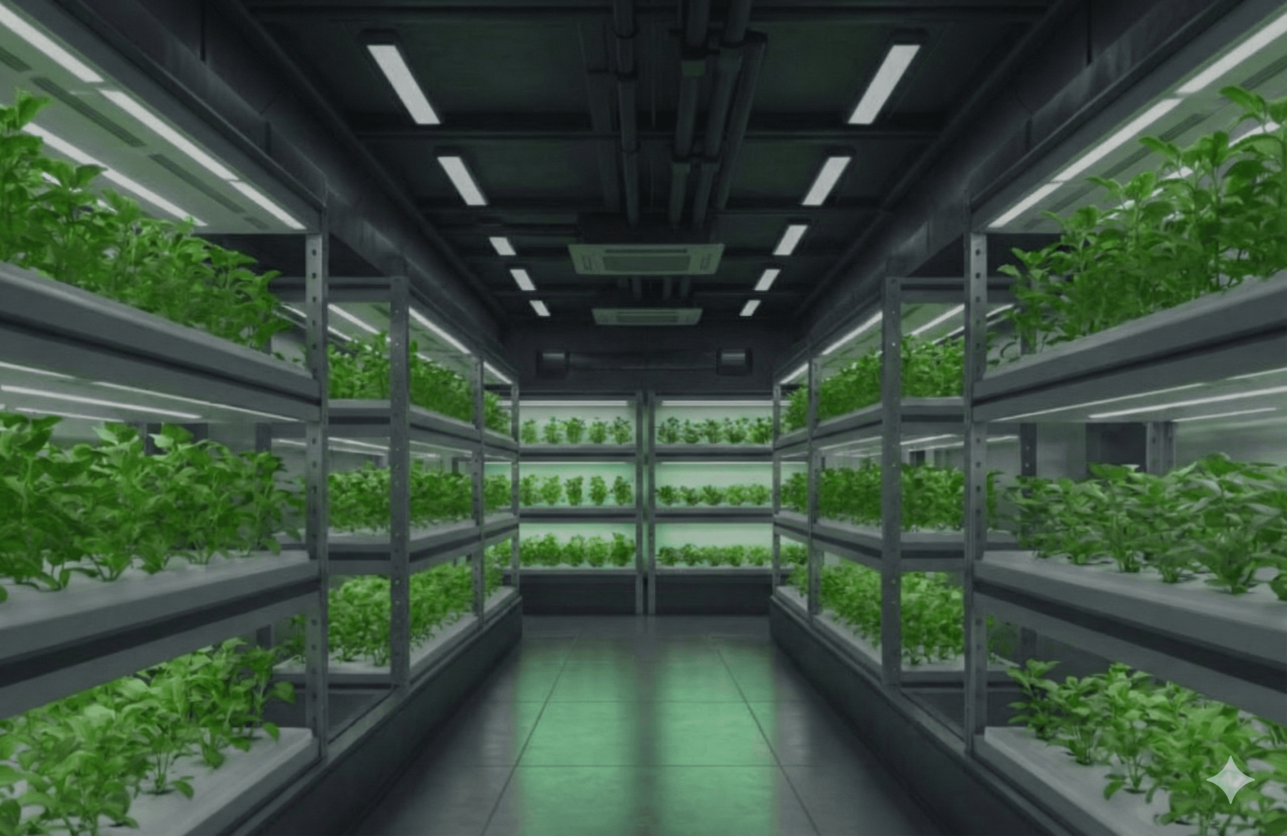 Indoor farming background